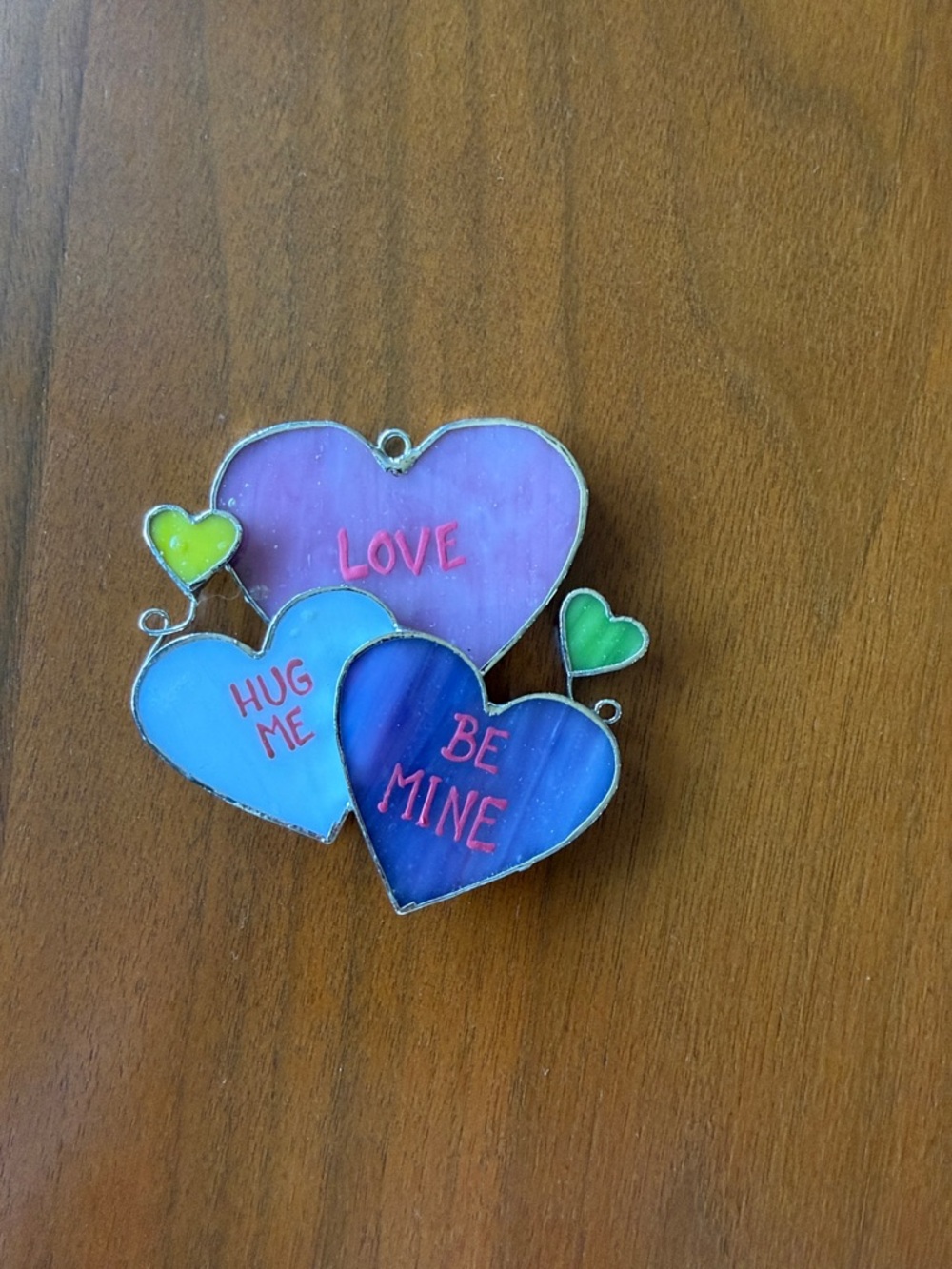 Switchablez Heart Cluster Pendant with Pink, Blue & Green Enamel